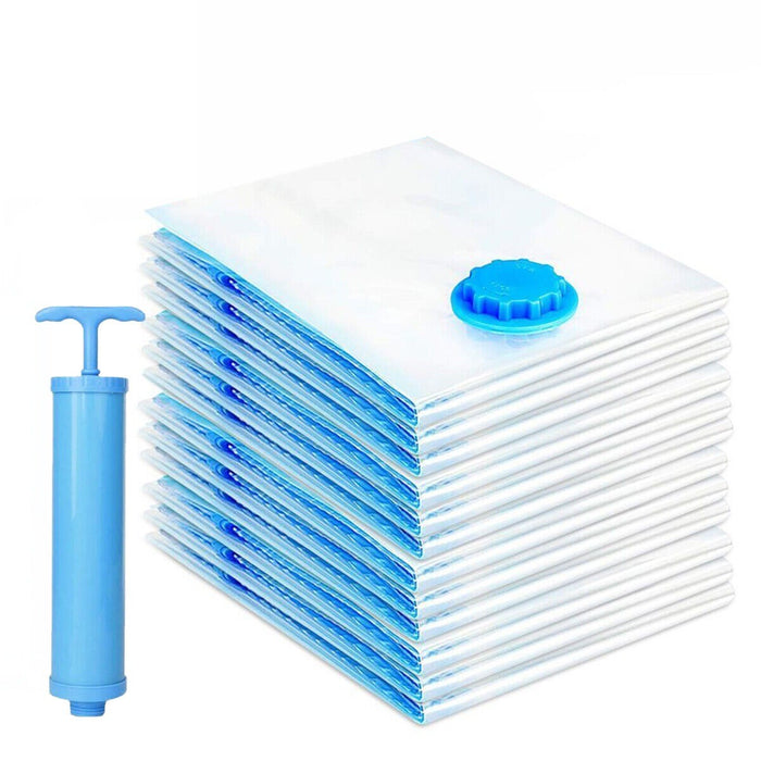 Compact — 12 sacs de rangement sous vide + pompe